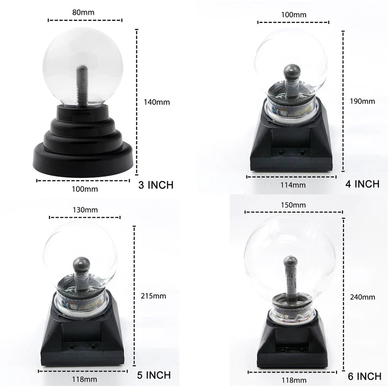 Novelty Magic Plasma Touch Sensor Light 3/4/5/6/8 inch