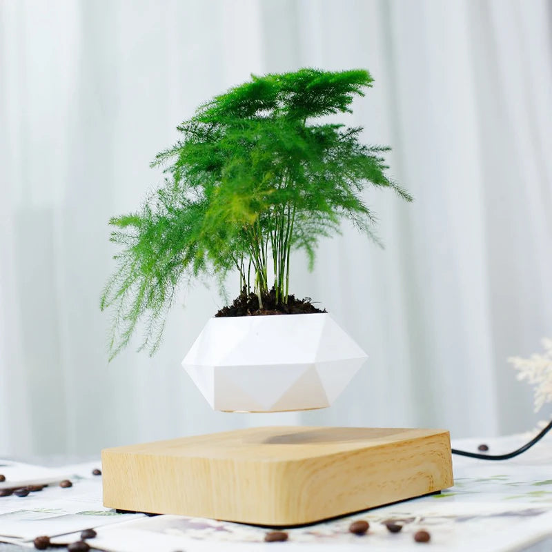 CLevitating Pot RotationMagnetic Suspension Floating Pot Potted Plant