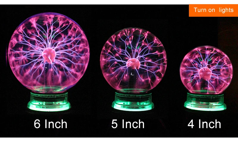 Novelty Magic Plasma Touch Sensor Light 3/4/5/6/8 inch