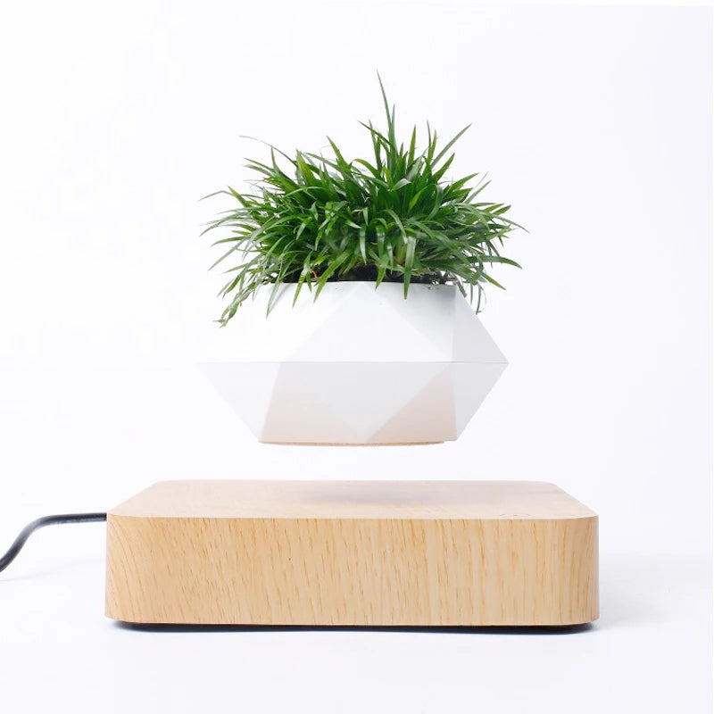 CLevitating Pot RotationMagnetic Suspension Floating Pot Potted Plant