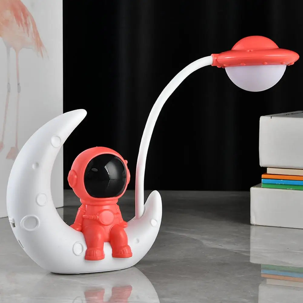 Novelty Moon Rechargeable LED Lamp USB Desk Night Light Table Reading Lamp for Home Study Bedroom Room Decoration Practical
