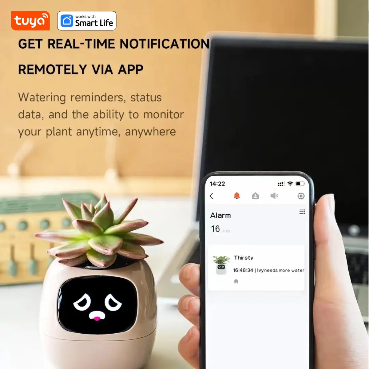 kuya Ivy Smart Planter,Endless Fun Over 49 Rich Expressions,7 smart sensors