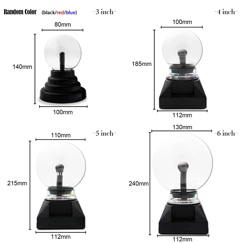 Novelty Magic Plasma Touch Sensor Light 3/4/5/6/8 inch