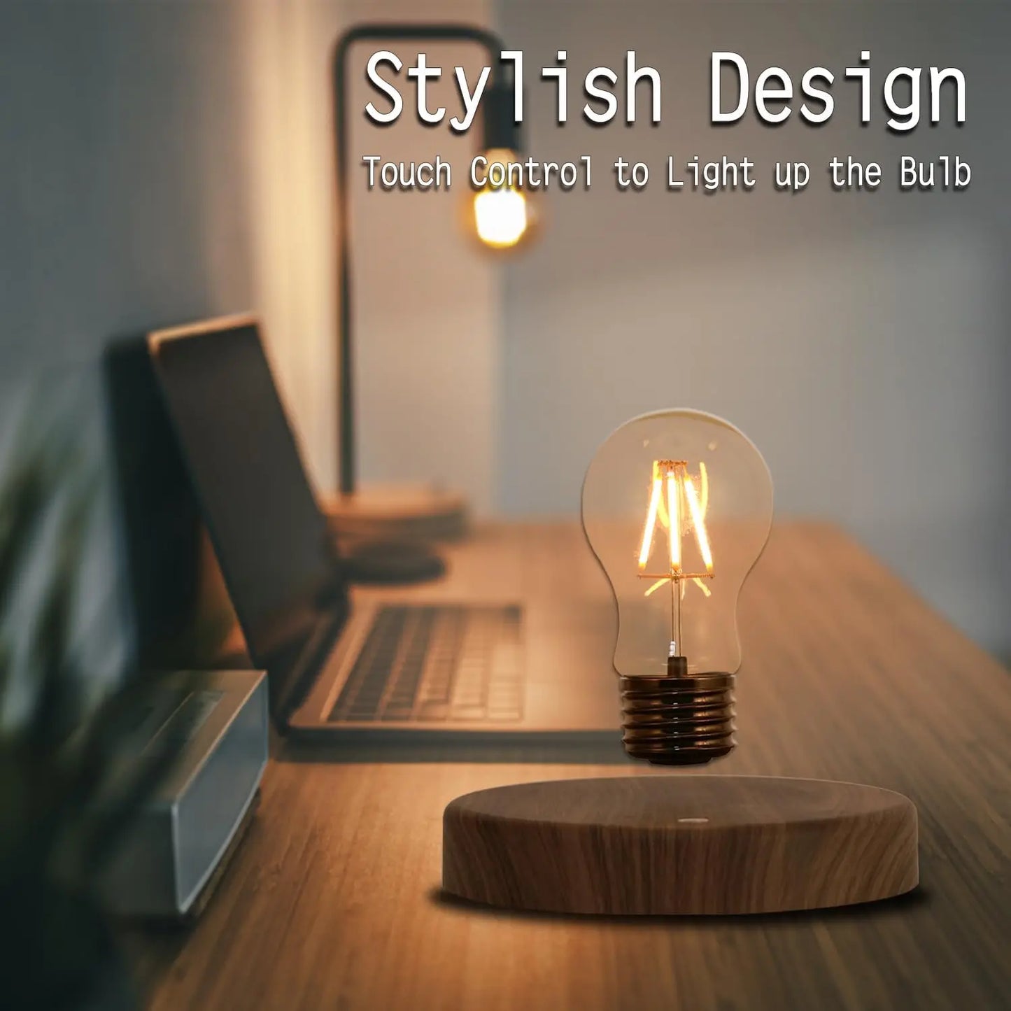 Levitating LED Bulb Lamp, Magnetic Floatin 360 Degree Automatic Rotating Night Light