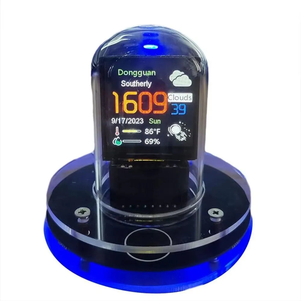 cSmart Wifi Glow Tube Clocks Cyberpunk Style Digital Table Clock Visual Display Changeable