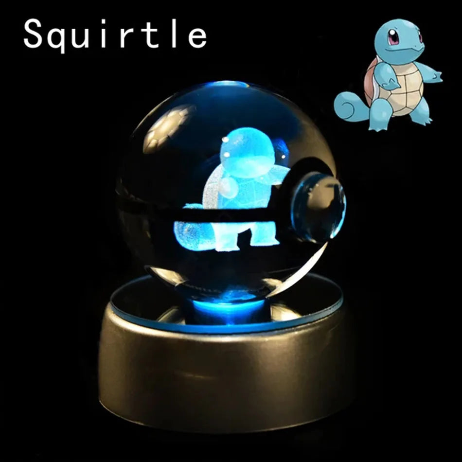 Pokemon 3D Crystal Ball Lamp Base Pokeball 3D Pokemon Glass Ball