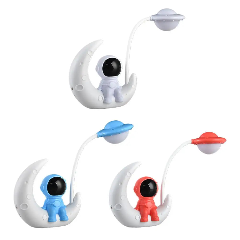 Novelty Moon Rechargeable LED Lamp USB Desk Night Light Table Reading Lamp for Home Study Bedroom Room Decoration Practical