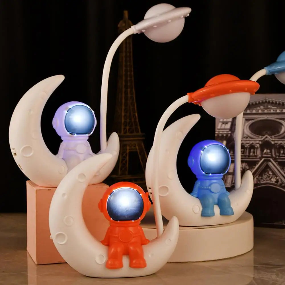 Novelty Moon Rechargeable LED Lamp USB Desk Night Light Table Reading Lamp for Home Study Bedroom Room Decoration Practical