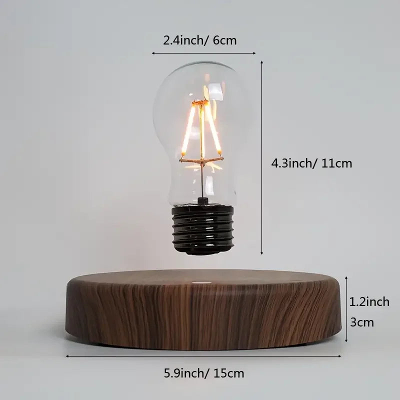 Levitating LED Bulb Lamp, Magnetic Floatin 360 Degree Automatic Rotating Night Light