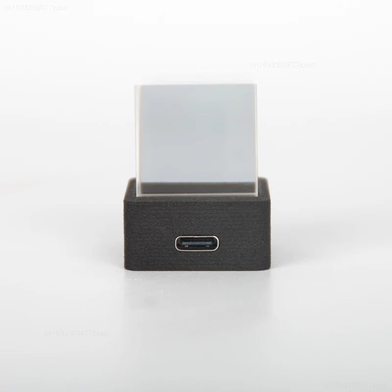 Ccrystal Cube Photo Display Holographic Desktop Smart Weather Station Digital Clock with GIF Animations Album