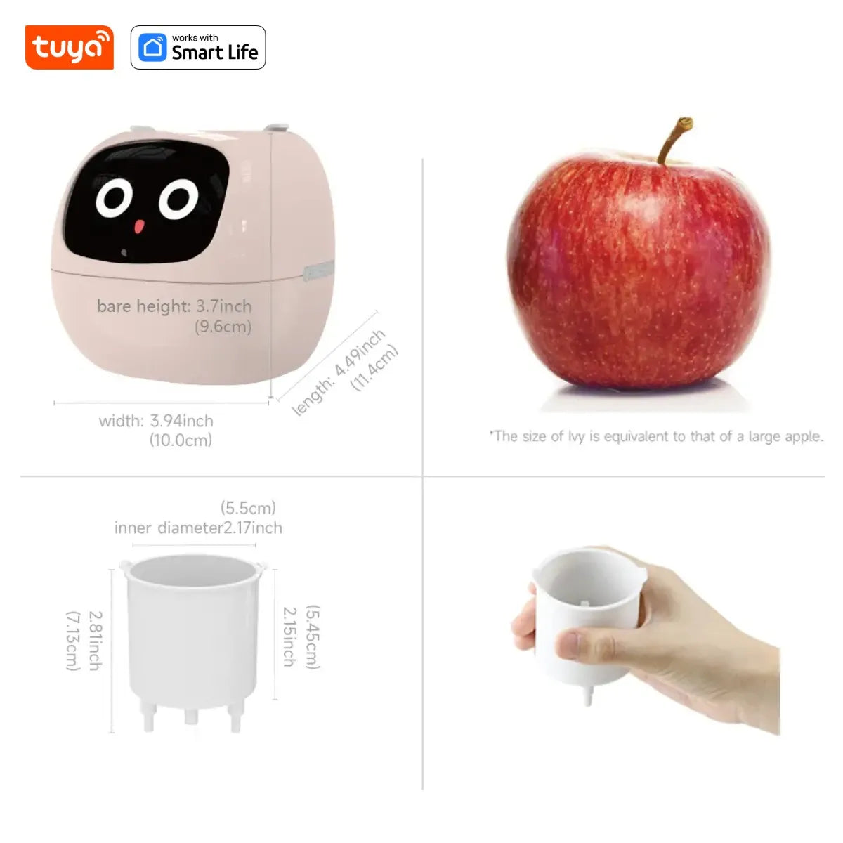 kuya Ivy Smart Planter,Endless Fun Over 49 Rich Expressions,7 smart sensors