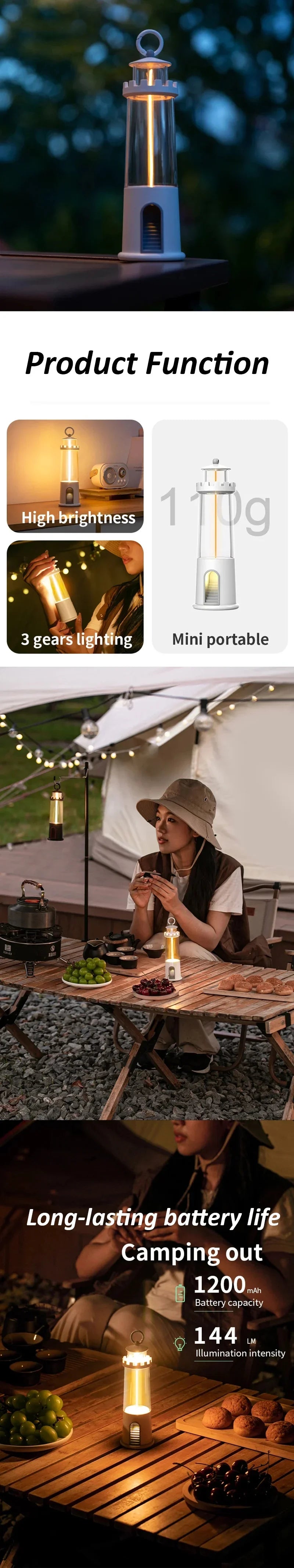 Lighthouse Ambient Light Moon Projection Night Lights Remote Control Bluetooth Music