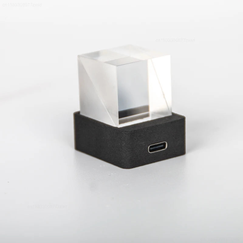 Ccrystal Cube Photo Display Holographic Desktop Smart Weather Station Digital Clock with GIF Animations Album