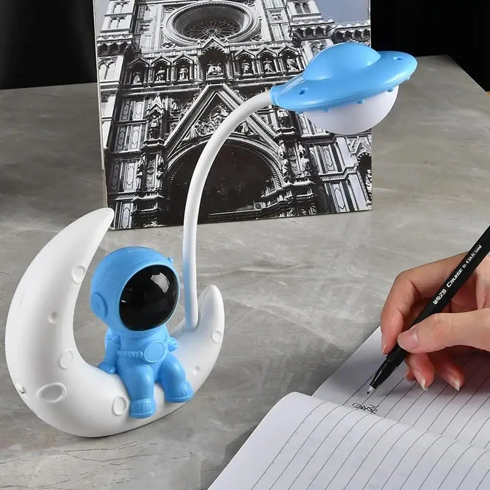 Novelty Moon Rechargeable LED Lamp USB Desk Night Light Table Reading Lamp for Home Study Bedroom Room Decoration Practical