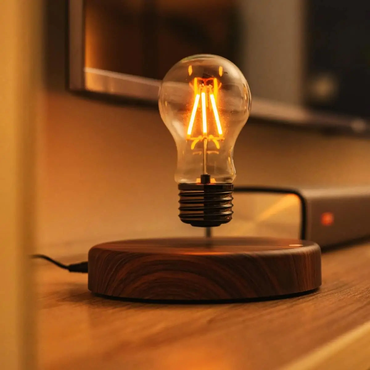 Levitating LED Bulb Lamp, Magnetic Floatin 360 Degree Automatic Rotating Night Light