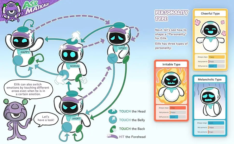 Cute AI Robot desk Pets Emotional and Intractive