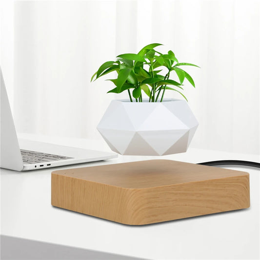 CLevitating Pot RotationMagnetic  Suspension Floating Pot Potted Plant