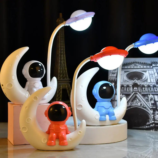 Novelty Moon Rechargeable LED Lamp USB Desk Night Light Table Reading Lamp for Home Study Bedroom Room Decoration Practical