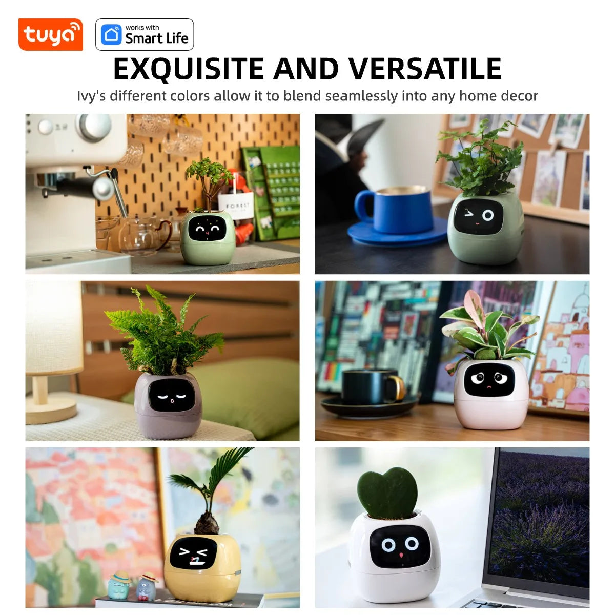 kuya Ivy Smart Planter,Endless Fun Over 49 Rich Expressions,7 smart sensors