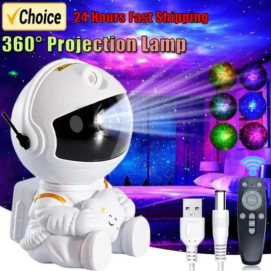 Star Projector Galaxy Night Light Astronaut Space Projector Starry Nebula Ceiling LED Lamp