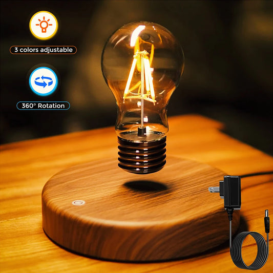 Levitating LED Bulb Lamp, Magnetic Floatin 360 Degree Automatic Rotating Night Light